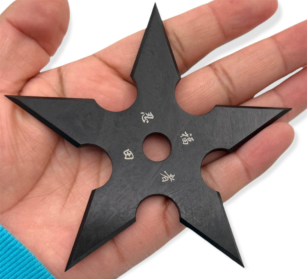 4 Inch 5 Point Throwing Star Ninja Shuriken BLACK