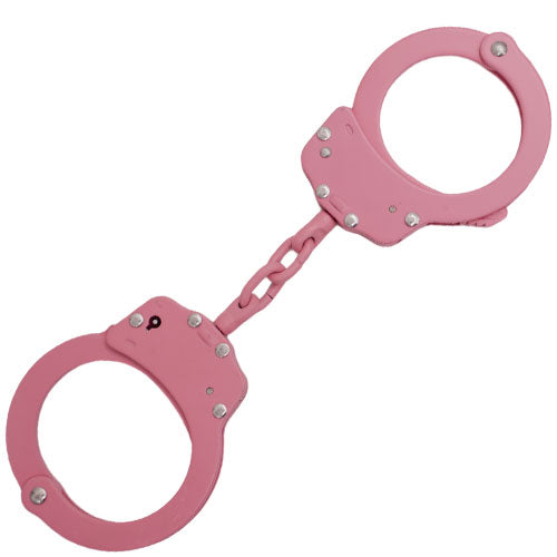 Chain Solid Steel Handcuffs - Pink
