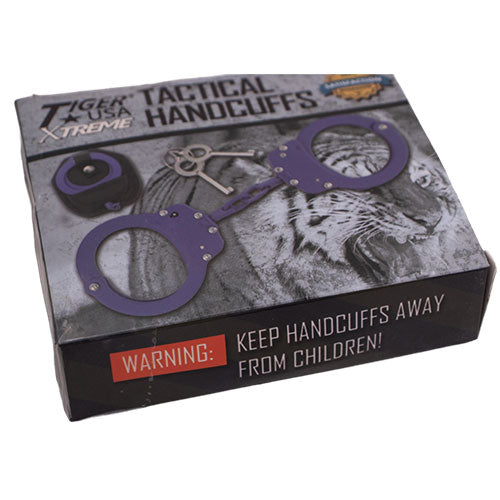 Chain Solid Steel Handcuffs - PURPLE