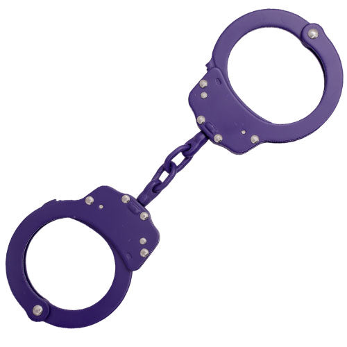 Chain Solid Steel Handcuffs - PURPLE
