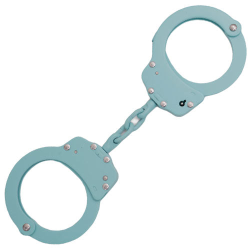 Chain Solid Steel Handcuffs - Teal