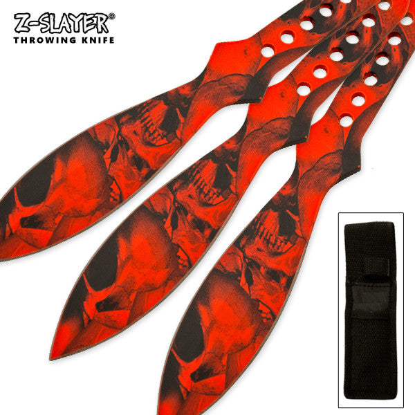 Orange Throwing Knife Set, , Panther Trading Company- Panther Wholesale