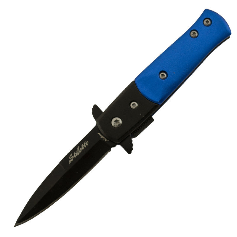 Tiger Knives Stiletto Style Trigger Action Knife, , Panther Trading Company- Panther Wholesale