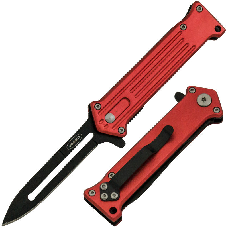 Trigger Action Knife - Red, , Panther Trading Company- Panther Wholesale