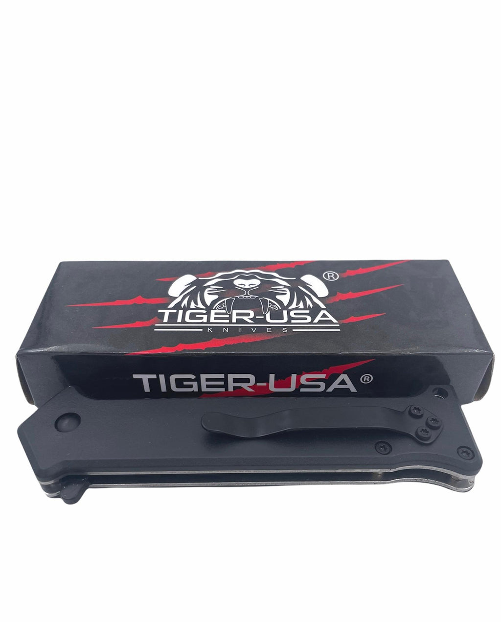 Tiger-USA Spring Assisted Knife - DEER USA FLAG