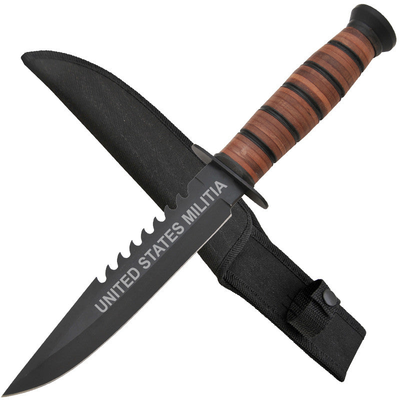 United States Militia Combat Knife W/ Free Hard Sheath, , Panther Trading Company- Panther Wholesale