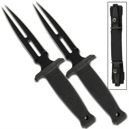 Valor Forked Blade Boot Knife Set, , Panther Trading Company- Panther Wholesale
