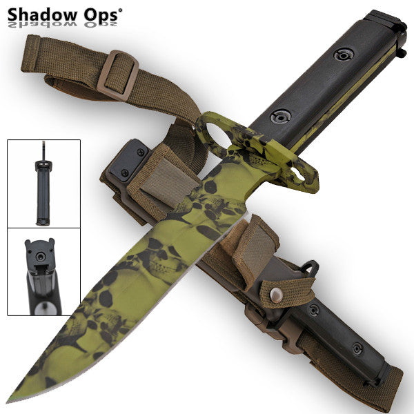Heavy Duty Shadow Ops Bayonet Undead Skull - Drop Point, , Panther Trading Company- Panther Wholesale