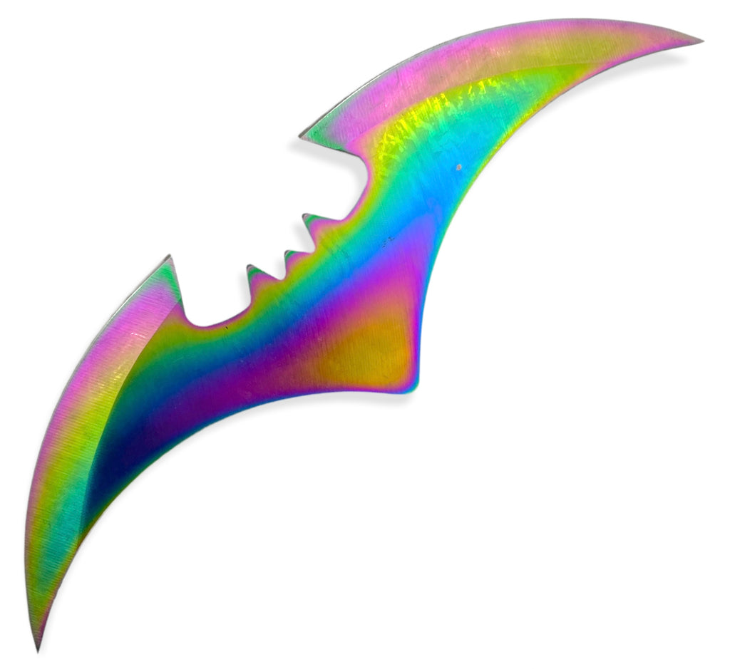 Three Piece Bat Throwing Blades - RAINBOW