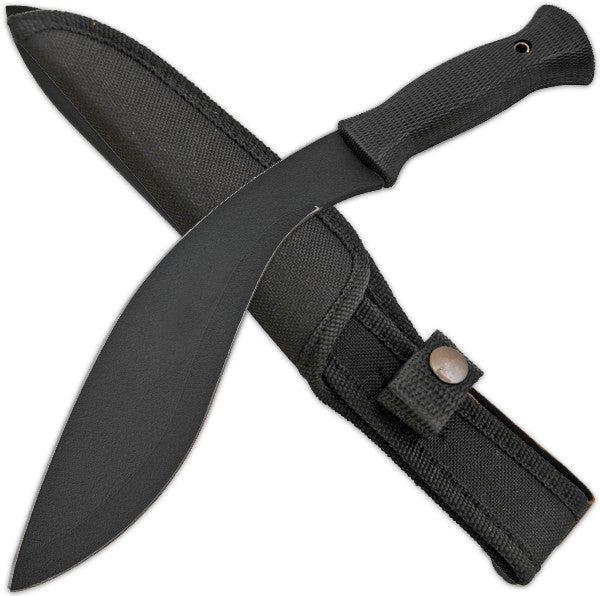 14 Inch &#34;King&#34; Gurkha Kuhkari Dagger w/ case - Black, , Panther Trading Company- Panther Wholesale