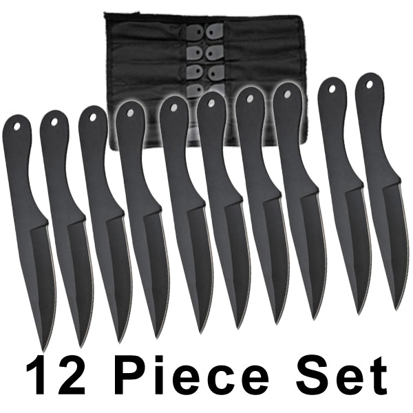 6 Inch 12 piece Throwing Knife w/ case