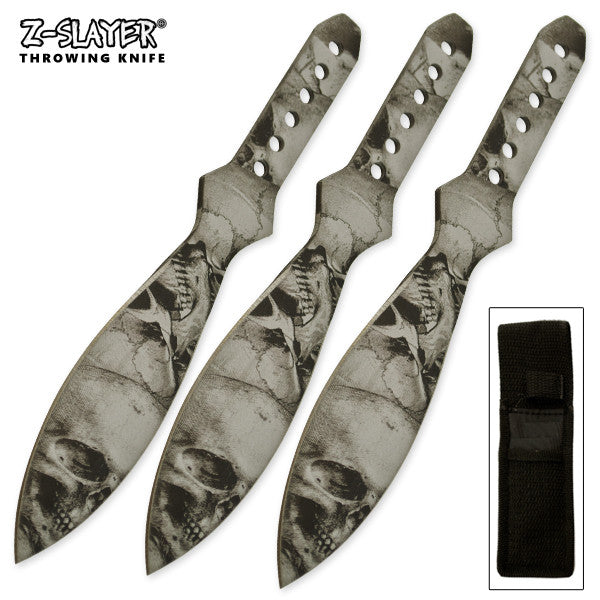 6 Inch Black Death Throwing Knife Set, , Panther Trading Company- Panther Wholesale