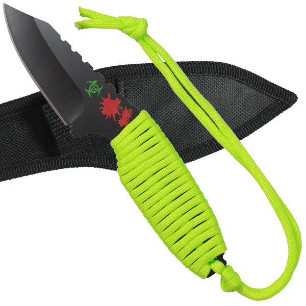 Undead Green Survival Knife with Sheath, , Panther Trading Company- Panther Wholesale
