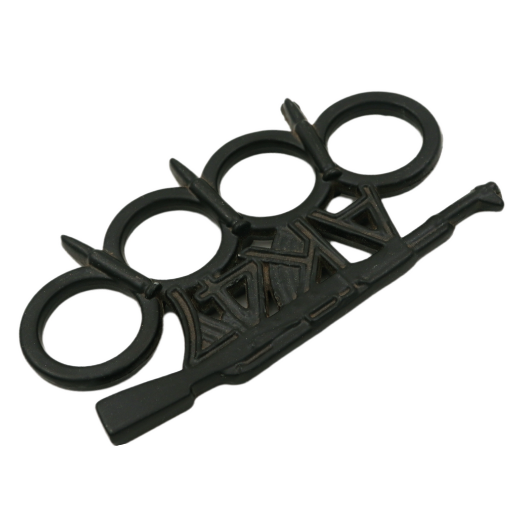 AK47 Knuckle Duster with Bullet Spikes - Black