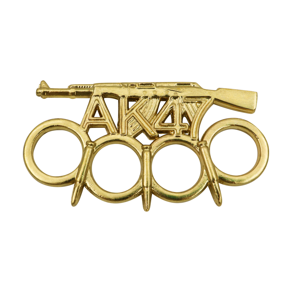 AK47 Knuckle Duster with Bullet Spikes - Gold