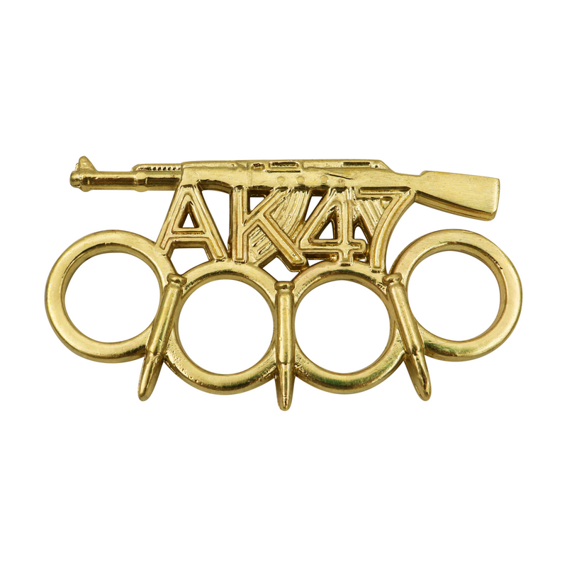 AK47 Knuckle Duster with Bullet Spikes - Gold