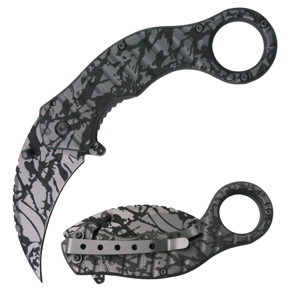 Tiger-USA Spring Action Folding Knife CAMO