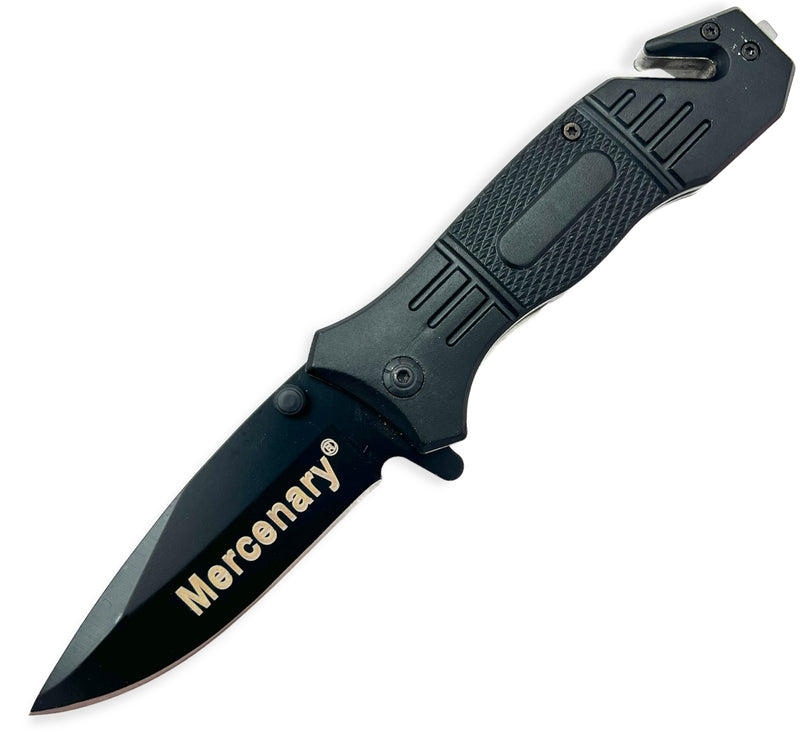 MERCENARY® Spring Assisted Liner Lock Drop Point Blade Knife-