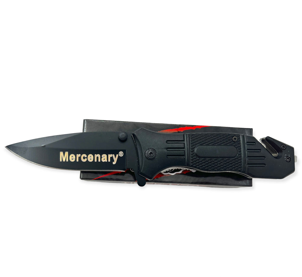 MERCENARY® Spring Assisted Liner Lock Drop Point Blade Knife-