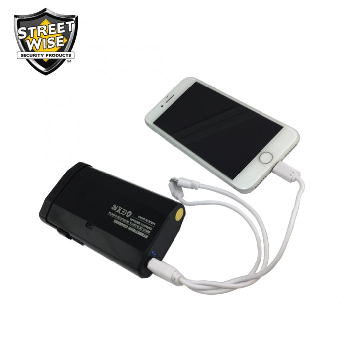 Streetwise 3N1 Stun Gun - Power Bank - XPE LED Light - 28,000,000