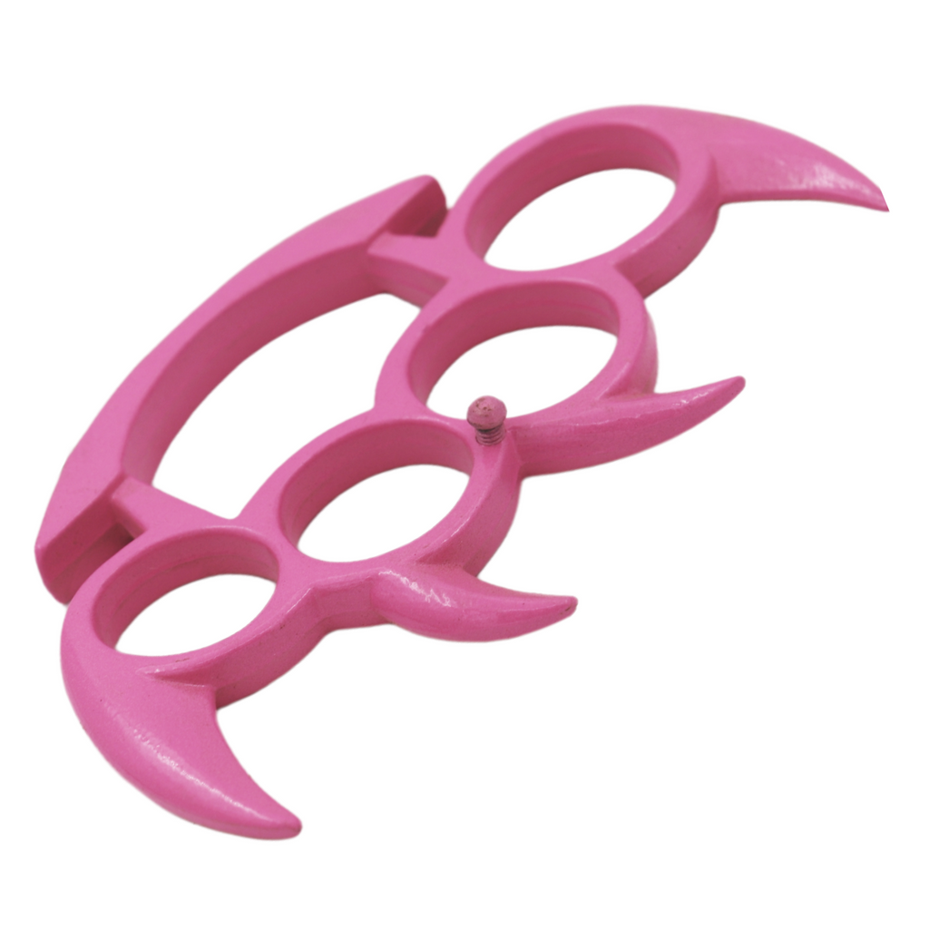 Claw Brass Knuckle Solid Steel - Pink