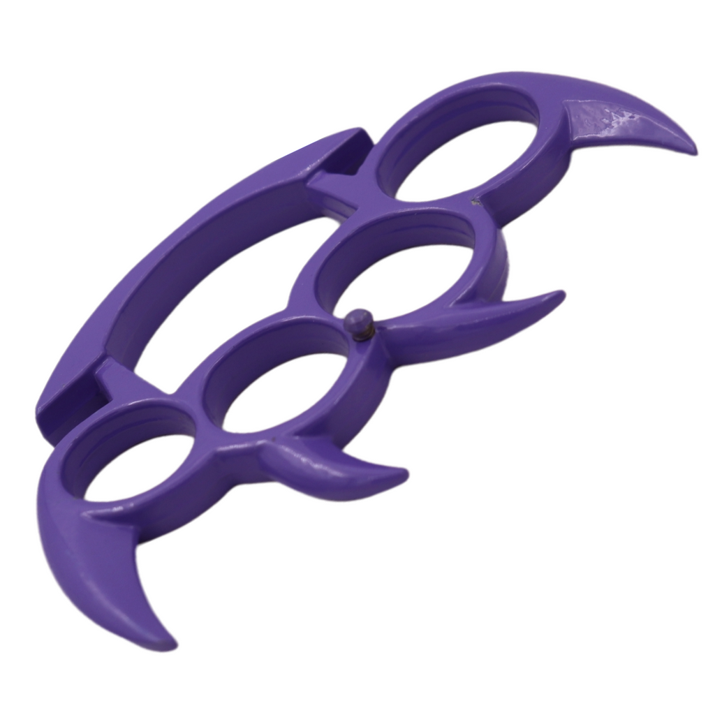 Claw Brass Knuckle Solid Steel - Purple