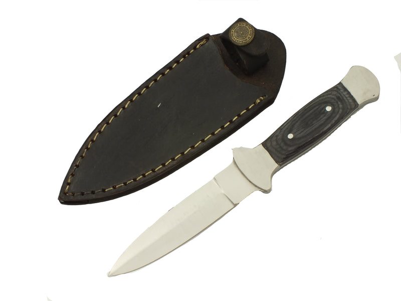 Red Deer Black Buffalo Bone Handle Hunting Dagger