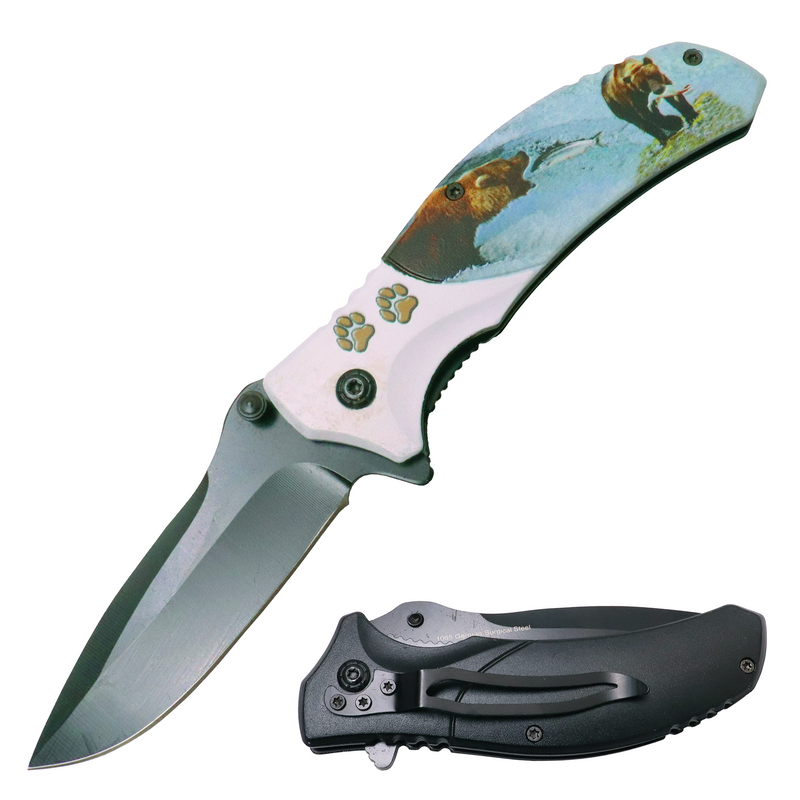 Spring Assisted Blade Tiger-USA Capitol Agent Knife HOT PINK AND WHITE –  Panther Wholesale