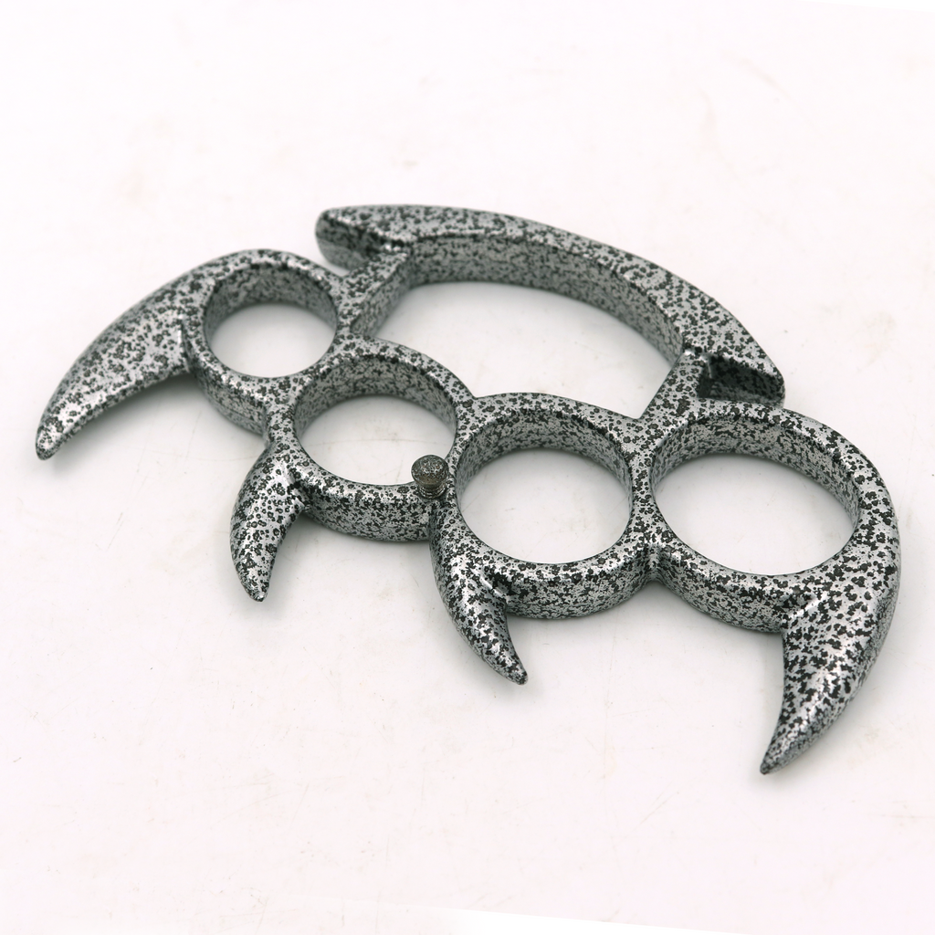 Claw Brass Knuckle Solid Steel - Damascus Pattern