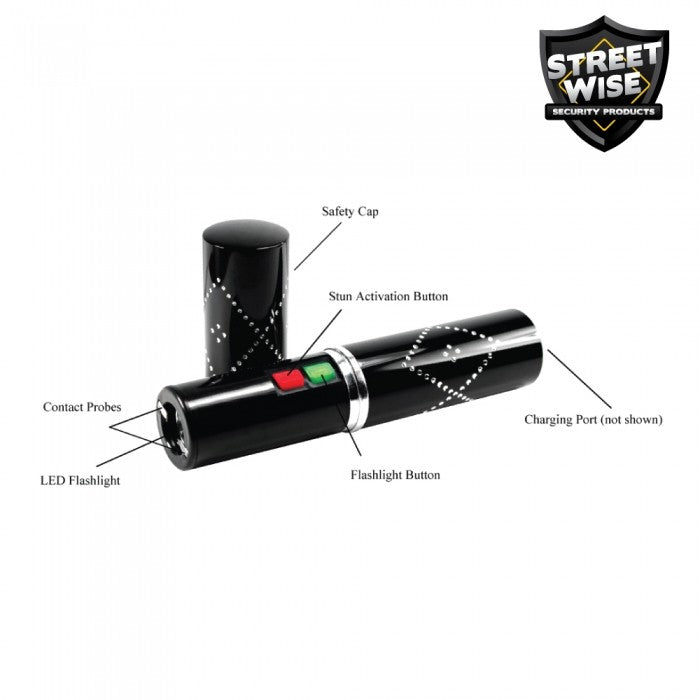 Streetwise Perfume Protector 17,000,000 Stun Gun Black