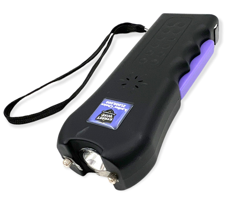 Streetwise™ Black Jack 120dB Stun Gun Alarm 21M  with purple