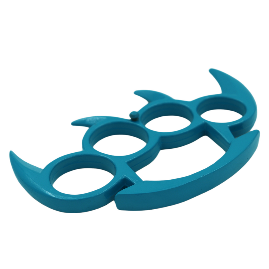 Claw Brass Knuckle Solid Steel - Teal