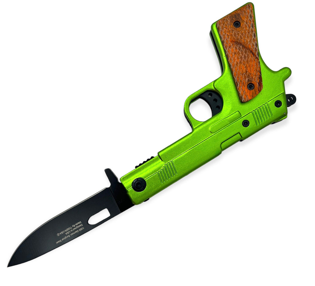Pistol Folding Knife (GREEN)