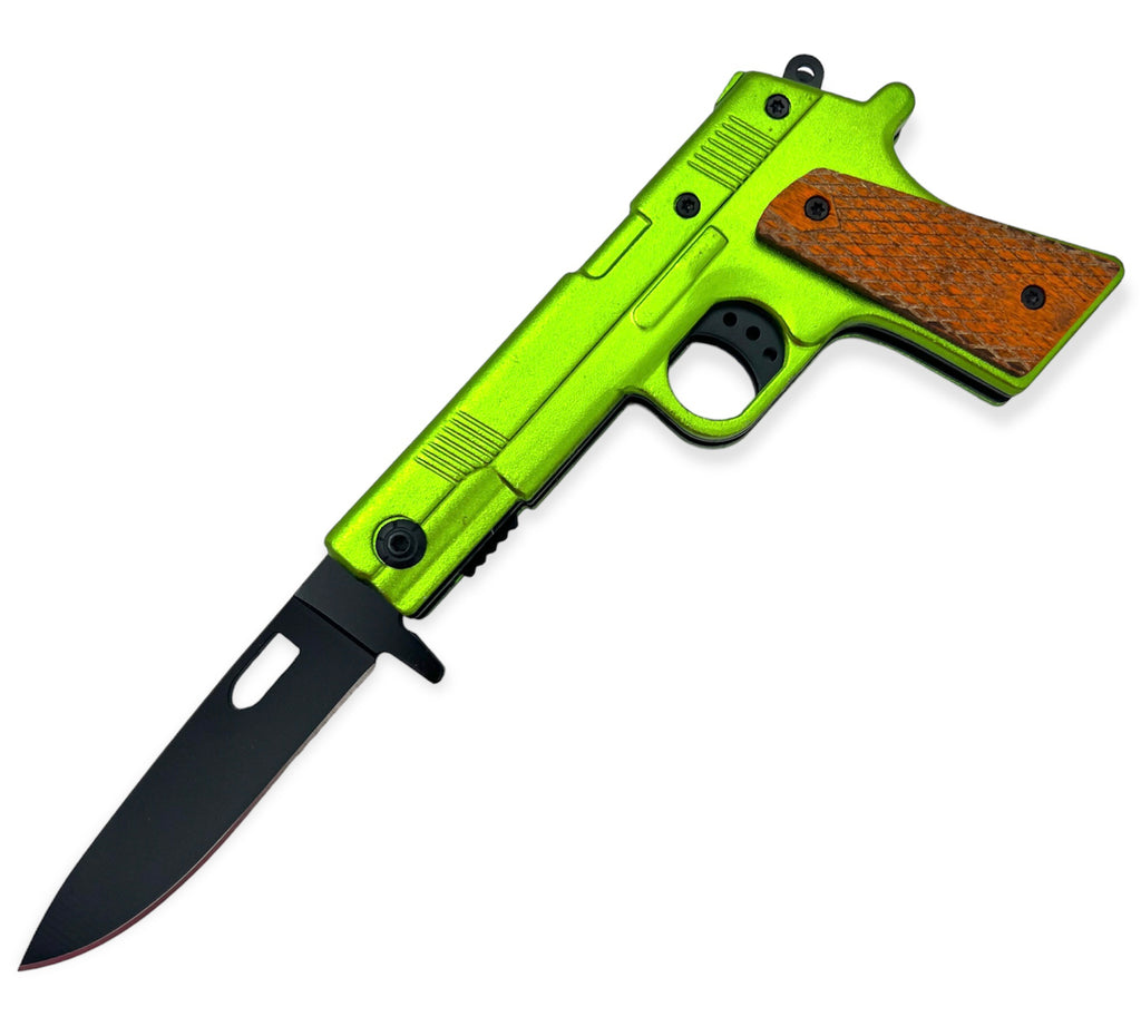 Pistol Folding Knife (GREEN)