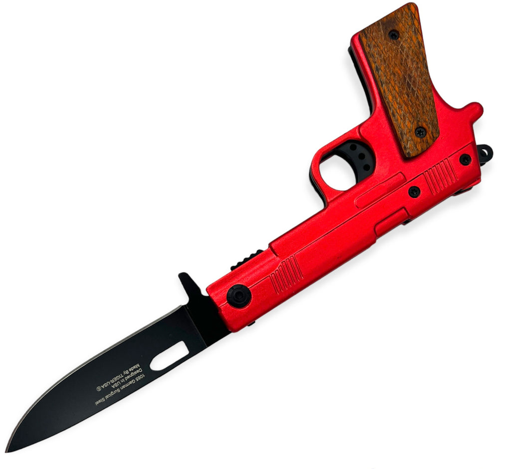 Pistol Folding Knife (RED)